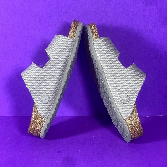 Birkenstock Arizona Vegan Textile Youth Gray Slide Sandals Shoe Size 11-NEW - Picture 6 of 8